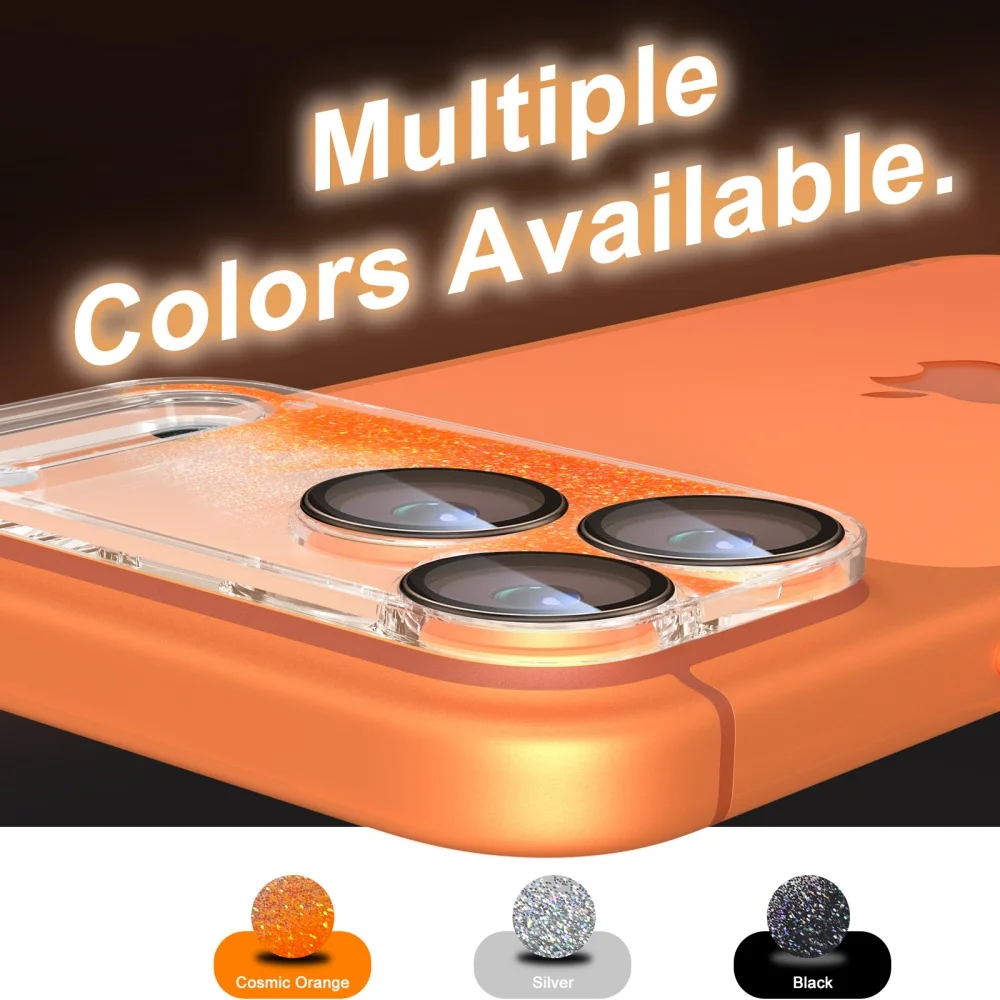 빛나는 글리터 퀵샌드 카메라 렌즈 보호대 아이폰 17 17Pro Max AIR HD 렌즈용 긁힘 방지 보호 필름 캡 액세서리