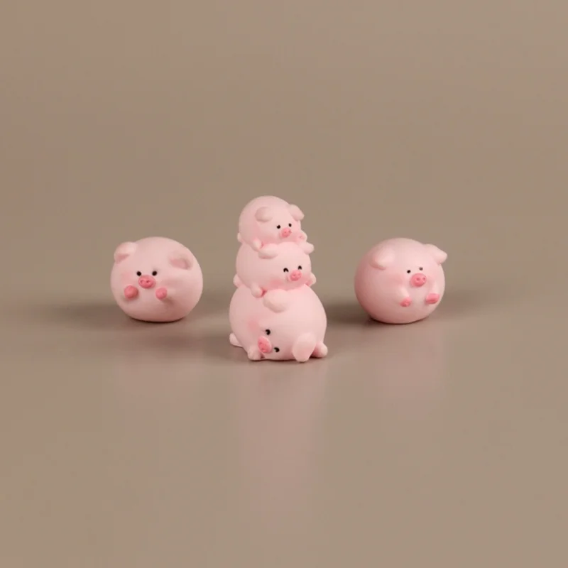 Cute Mini Piggy Ornament Cartoon Pig Figurine Micro Landscape Car Interior Home Desktop Decoration home decor