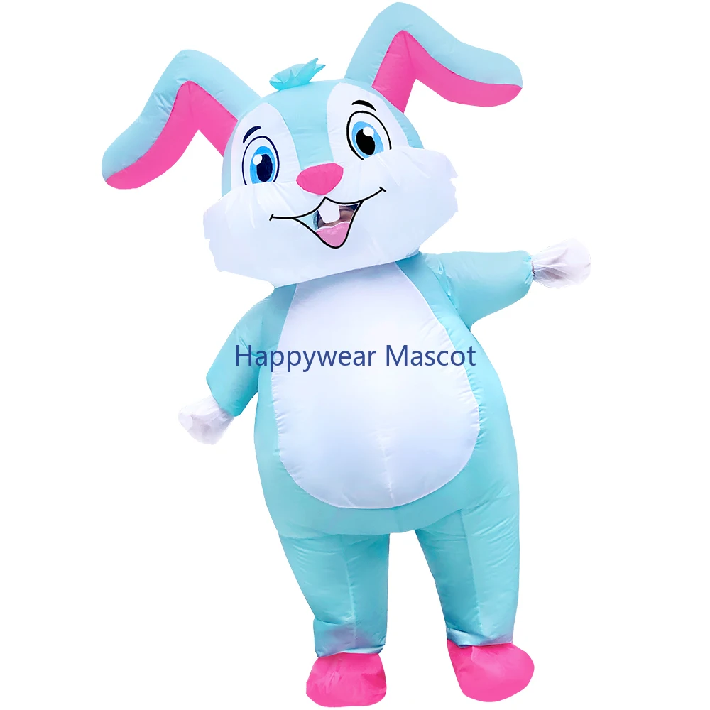 

Новый надувной костюм в виде кролика, Пасхальный костюм Пурим, маскарадный костюм на Хэллоуин и Рождество, для ролевых игр, костюм животного для взрослых и детей