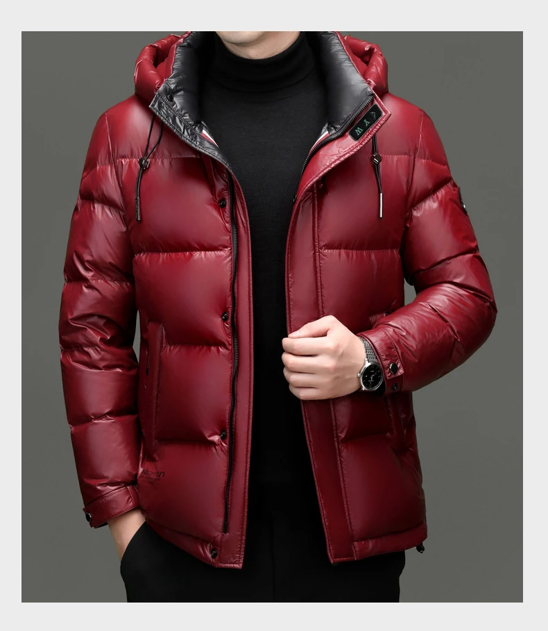 PlatiNum White Duck Down Coat Wearing Style 1