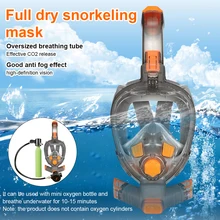 

Snorkeling Mask Full Face 180° Wide View Liquid Silicone + PC Anti Fog Scuba Diving Swimming Snorkeling Mask For Adult Youth