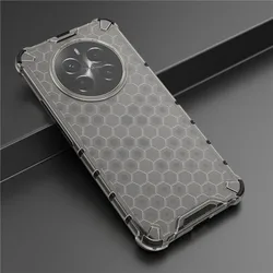 Shockproof Honeycomb Hard PC Protection Bumper Case - 6.7 Inch for Realme 12ProPlus (Black)