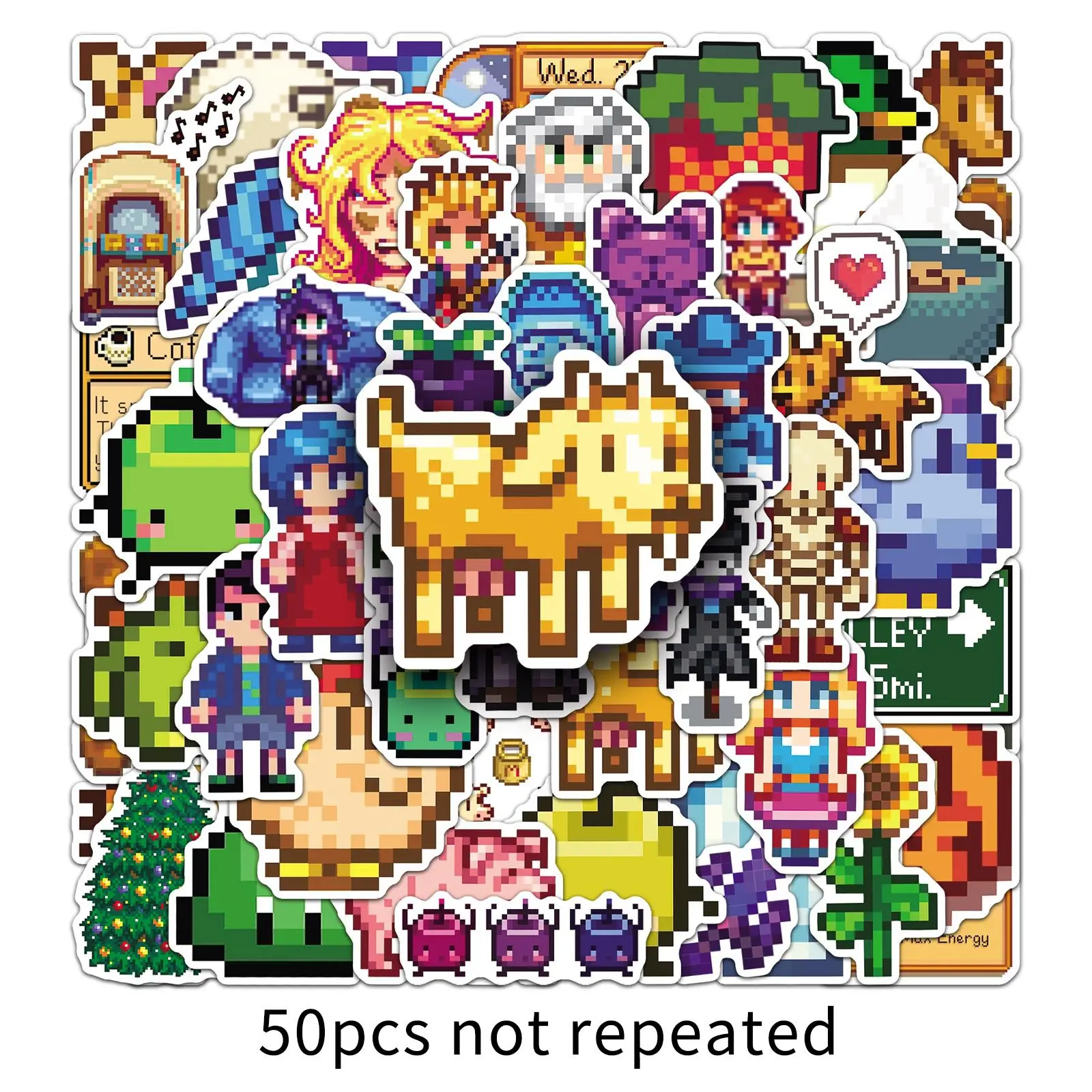 Stardew Valley Cartoon Sticker Pack - Fun Pixel Art for DIY Decoration and Accessories