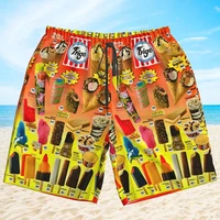 2025 Harajuku Sweet Ice Cream Graphic Men Women Beach Shorts Street Hip Hop 3D Printing Summer Hawaii Holiday Party Beach Shorts 2