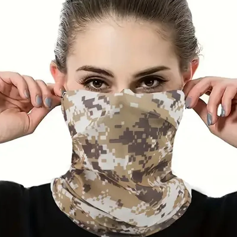 Sommer-Bandana-Gesichtsmaske aus Eisseide mit UV-Schutz für Angeln, Training, Sport, Schal, Halstuch, atmungsaktiver Sonnenschutz, Gesichtsbedeckung für Radfahren – Detail 2