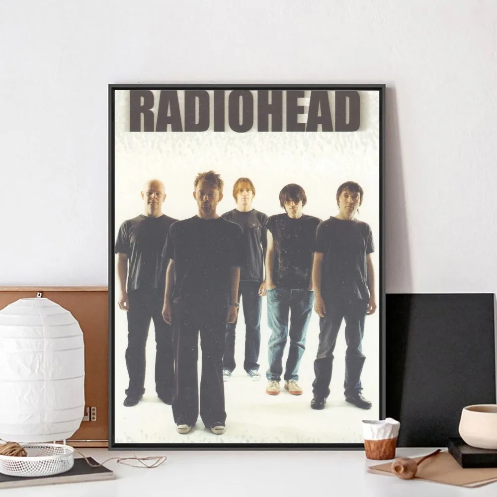 Vintage Posters Poster Prints Vintage Rock Band Characters Radiohead Poster No Framed Poster Bar Paper Vintage Wall Painting Bedroom Study Stickers