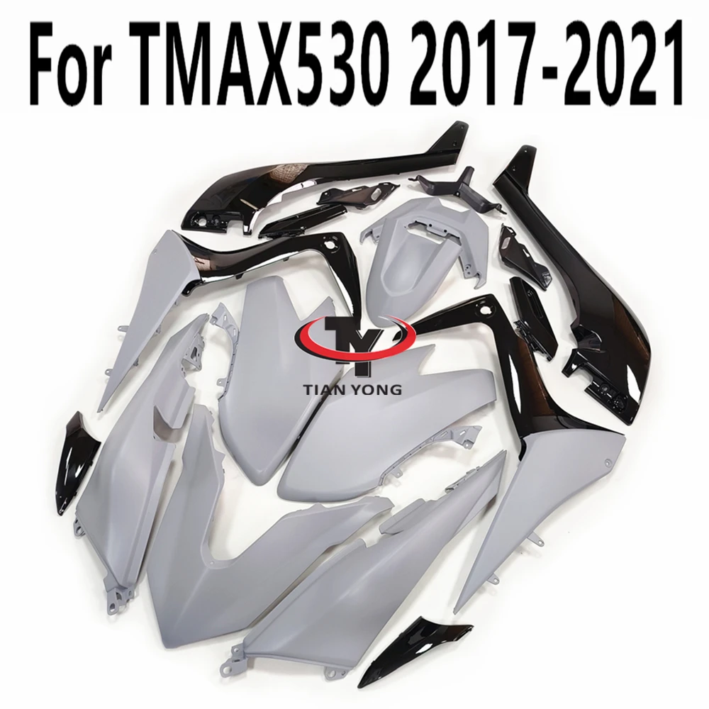 

Bright Black Matte Cement Gray Bodywork Cowling Accessories For TMAX 530 Fit TMAX530 2017-2018-2019-2020-2021 Full Fairing Kit