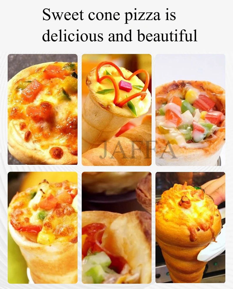 Description Picture 3 of itemElectric hot sale commercial household stainless steel rotating cone pizza maker oven machine
