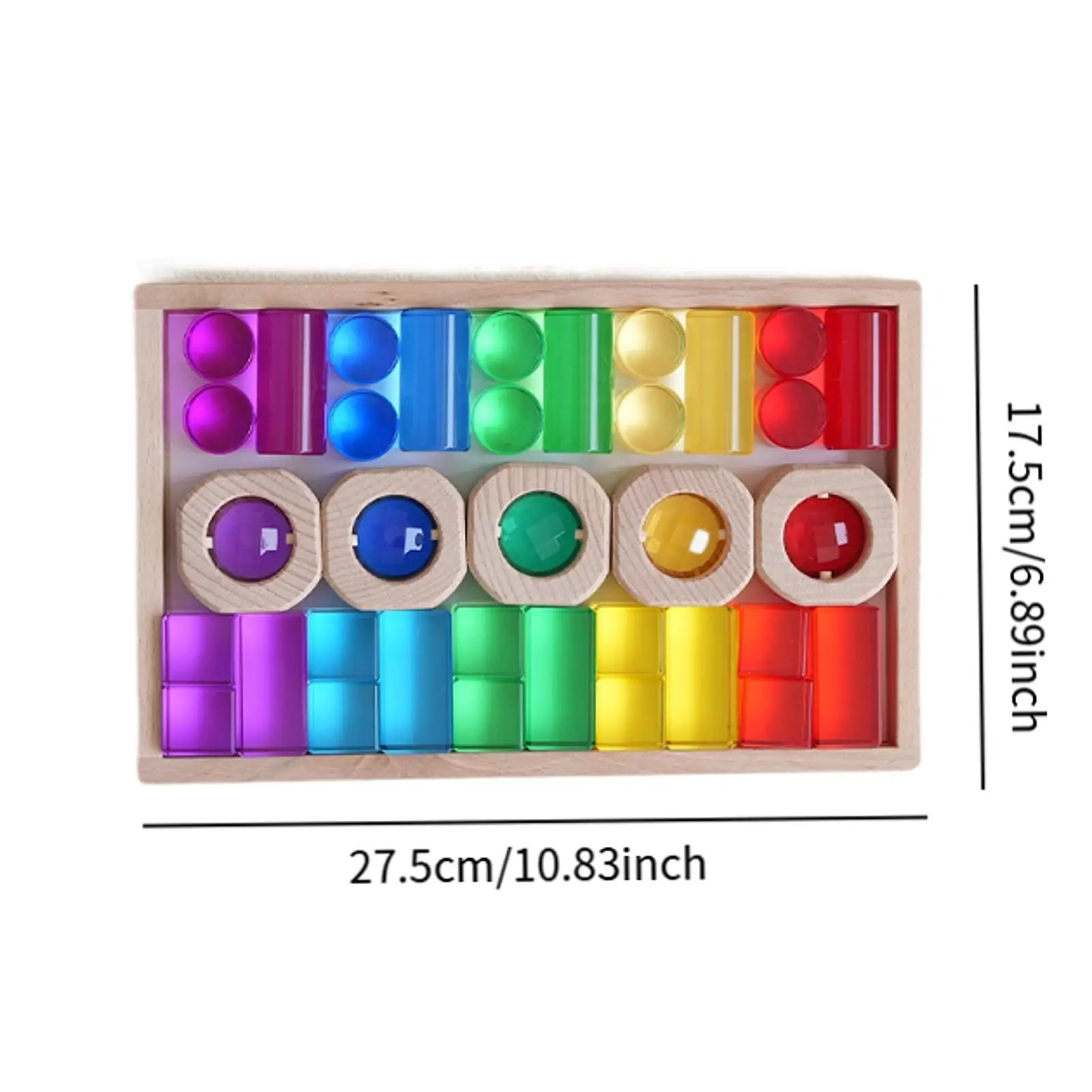 Rainbow Building Cubes Hand Eye Coordination Fine Motor Skills Educational Toys Stacking Toy for Kids Children Birthday Gift