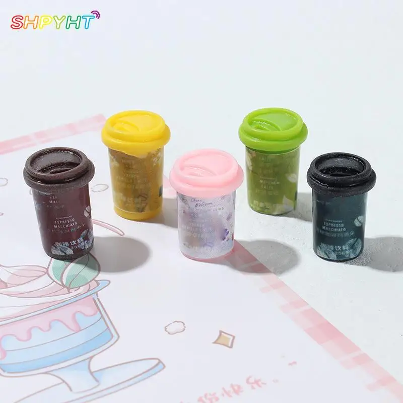 

5Pcs Cute Mini 1:12 Scale Doll House Resin Simulation Coffee Cup Drink Tea Cup Tableware Decor Model