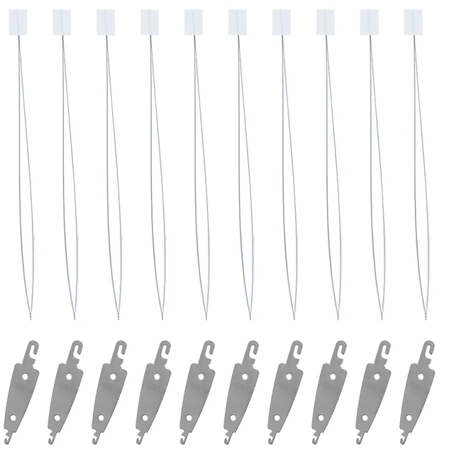 10Pcs Long Needle Threader Embroidery Stitching Tool & 10Pcs Stainless Steel Needle Threader for  Embroidery Floss Cross Stitch 1