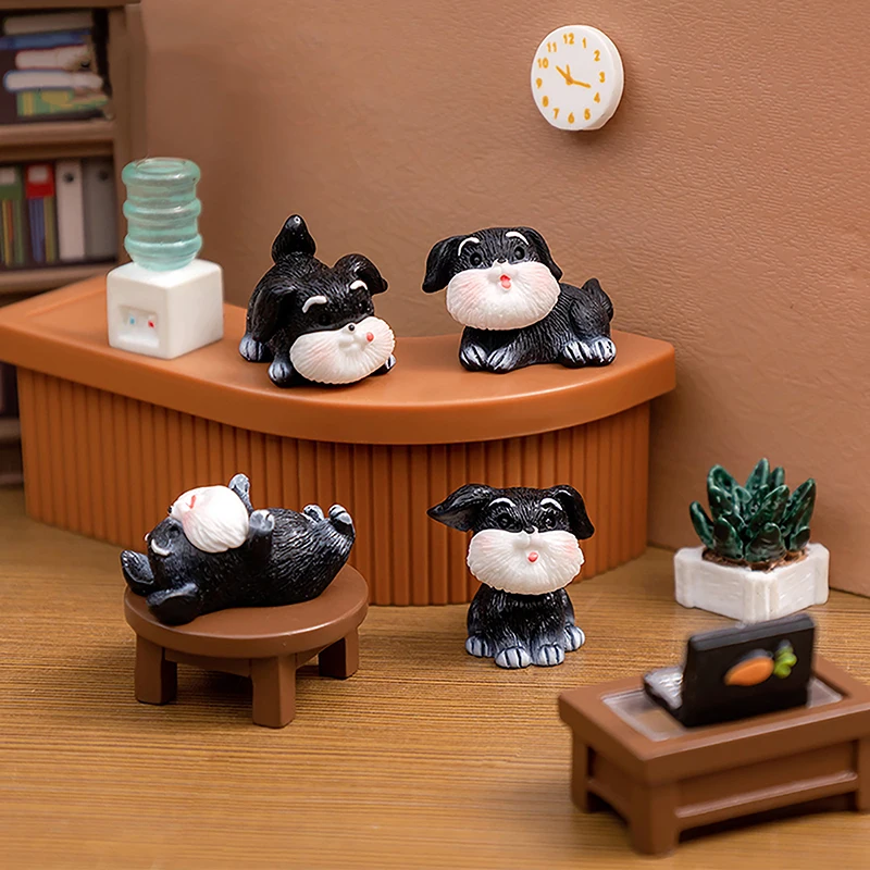 

Миниатюрные милые Мультяшные микро-Ландшафтные полимерные украшения для дома, милые животные, щенки, украшение для комнаты, стола, подарок
