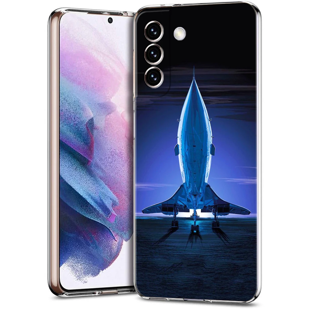 Clear Transparent Airplane Design Phone Case
