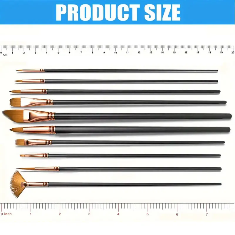 مجموعة فرش بشعيرات نايلون مكونة من 12/24 قطعة، فرش...