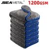 SEAMETAL 40x40CM Car Wash Microfiber Towel 1200GSM Super Absorption Car Cleaning Drying Cloth Hemming Towels Detailing Care Rags 1