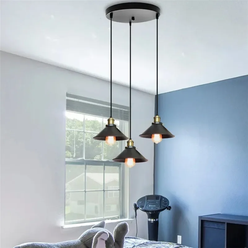 Simple Design Pendant Light Apply for Living Room Home Bedroom Restaurant Hotel Decorative Black Hanging Ceiling Lamp Fixtures