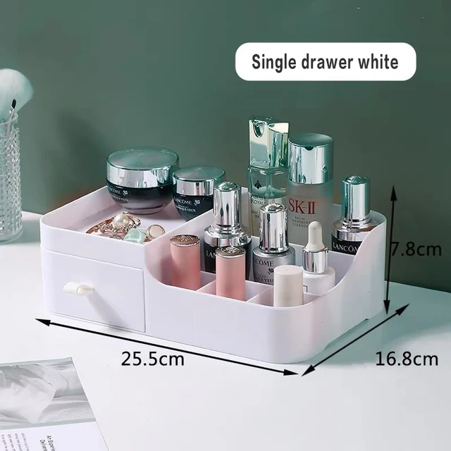 Large Capacity Drawer Make Up Organizer Bathroom Makeup Storage Box Women Skin Care Dressing Table Cosmetic Lipstick Beauty Case 