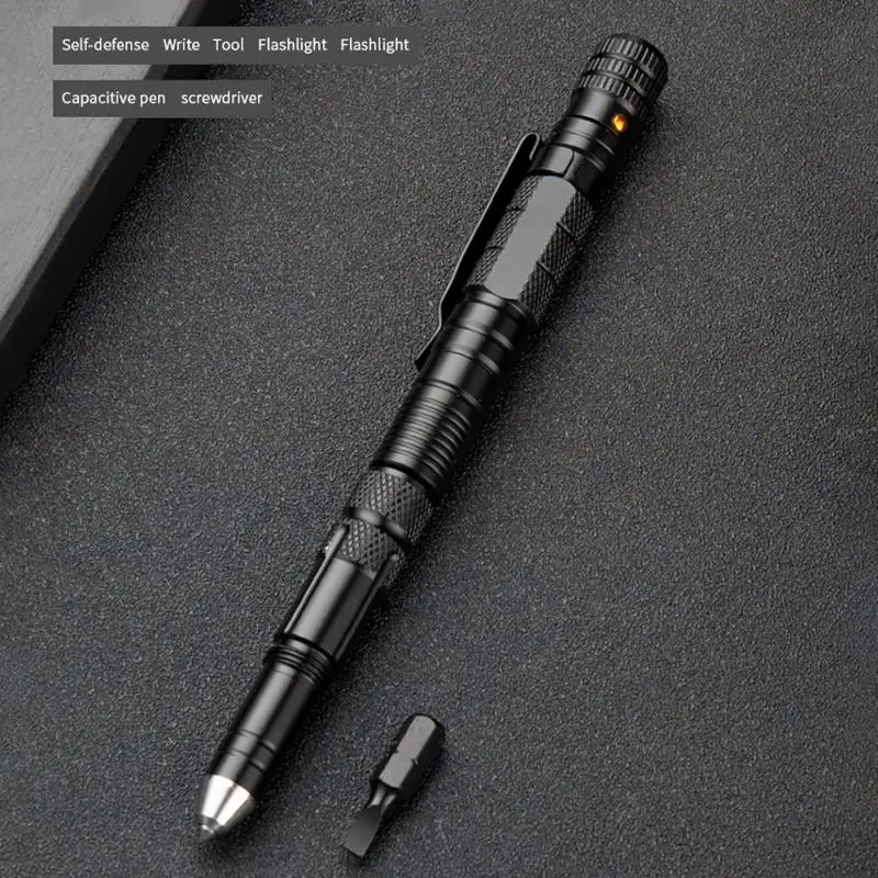 

Multi Function Tactical Pen Emergency Flashlight Screwdriver Bottle Opener Window Breaker Outdoor Survival Self EDC Tool