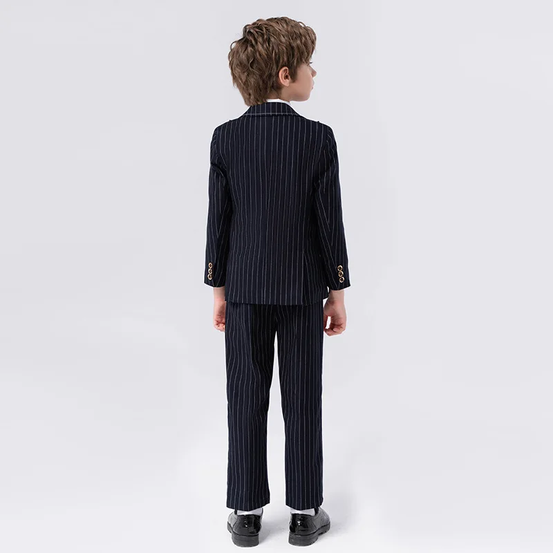 Gentleman Kinder Slim 4 Teile/satz Jacke Weste Hosen Bowtie Party Kleid Kinder Zeremonie Foto Anzug Jungen Leistung Kostüm – Detail 6