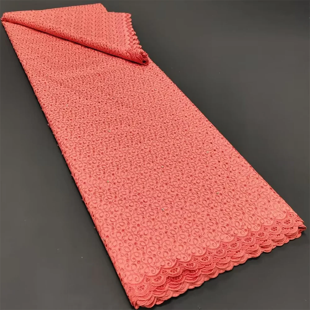

Latest 2023 Hot Selling Nigerian Cotton Polish Fabric High Quality Swiss Polish Lace Material With Embroidery For Men t-0160