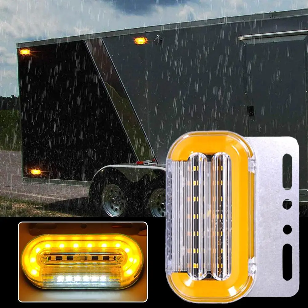 

10pcs Truck Accessories 24V Truck Side Lamp Warning Tail Orange 3 Modes Lorry Signal Indicatorled Rear Lights For Trailer H9W4