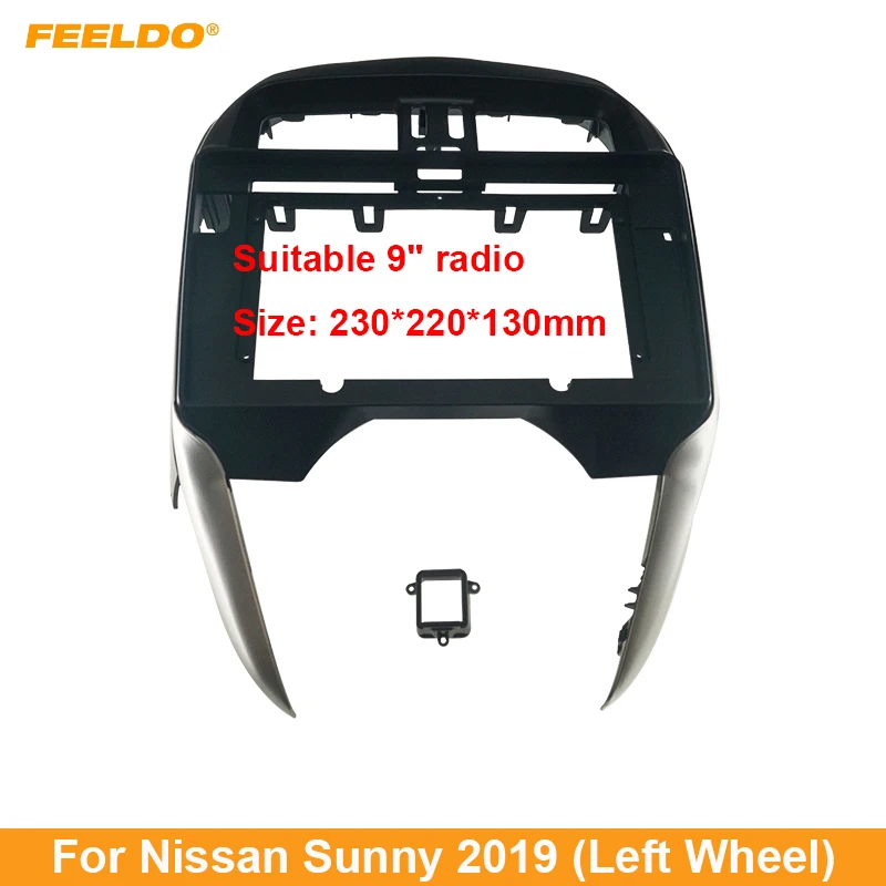 

Автомобильная аудиопанель FEELDO 2Din, рамка для Nissan Sunny 2019 LHD 10,1 дюйма, большой экран, CD/DVD-плеер, панель, комплект крепления для приборной панели