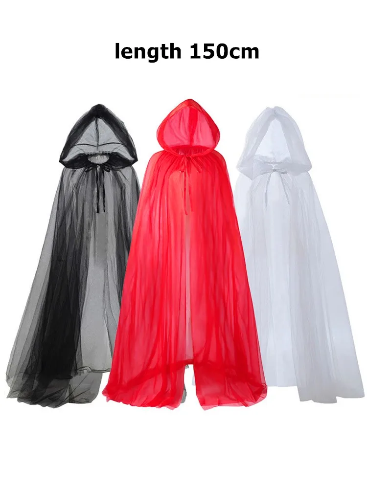 

Halloween Bridal Jacket Cloak Summer Scary Vampire Princess Dress Coats Adult Witch Wicca Cosplay Cape Full Length