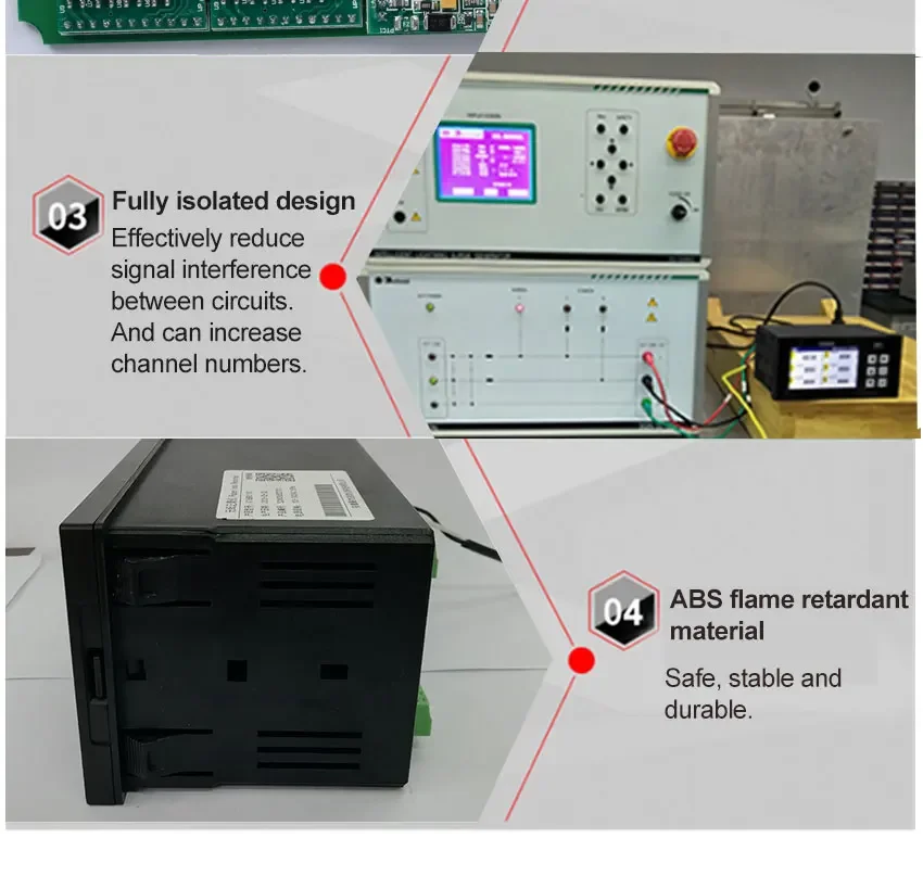 Multichannel Data Recorder PT100 K TC Temperature Sensor Datalogger Color Screen