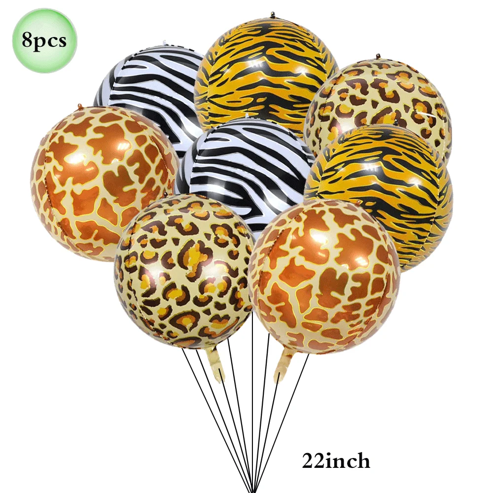 6 Tier-Luftballons Für Helium | Elefant, Tiger, Löwe, Zebra, Kuh, Giraffe | Für Dschungelparty & Kindergeburtstag
