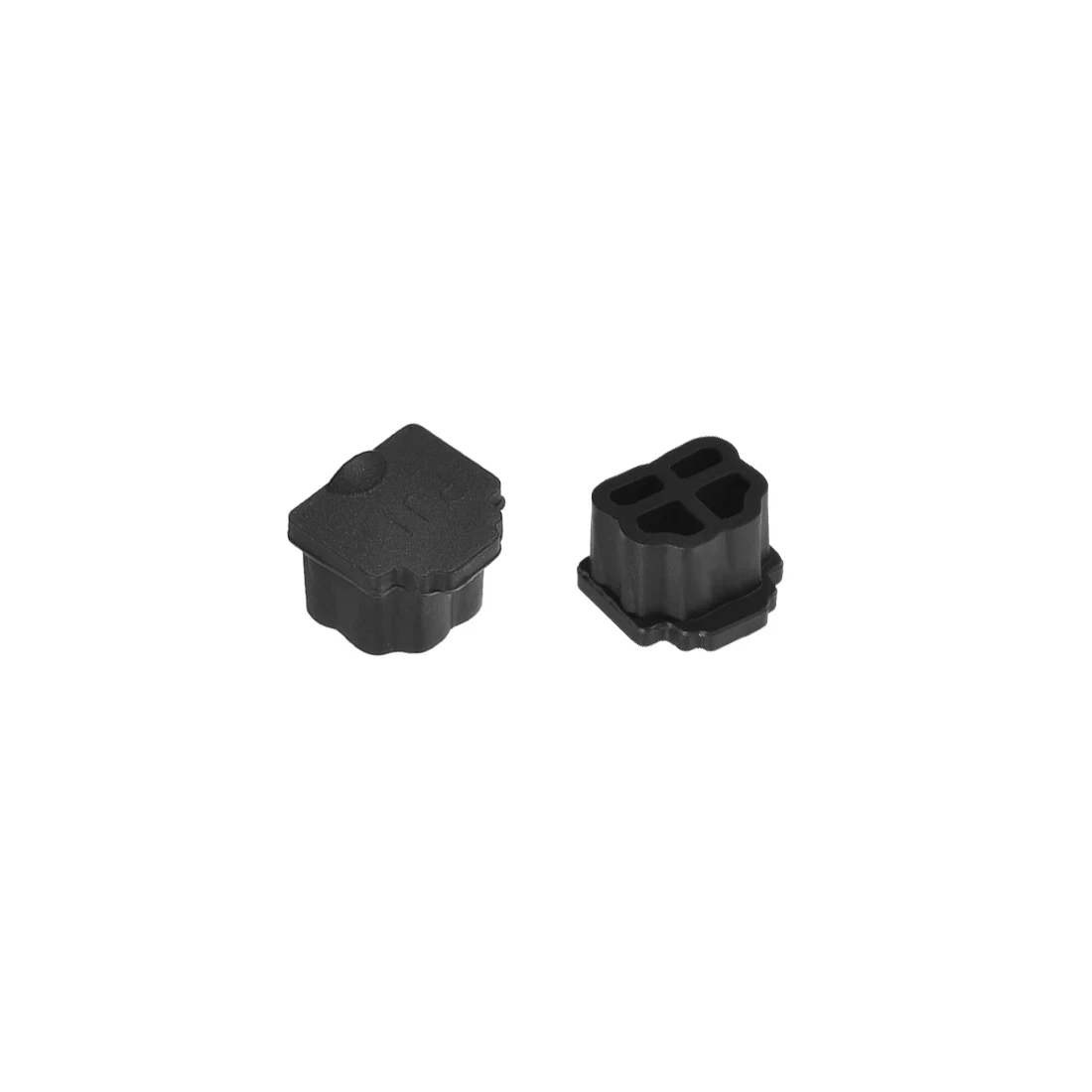 10pcs Uxcell RJ11 Silicone Protector Telephone Modular Port Anti Dust Cap Cover 9.5mmx7.5mm Black rubber end caps