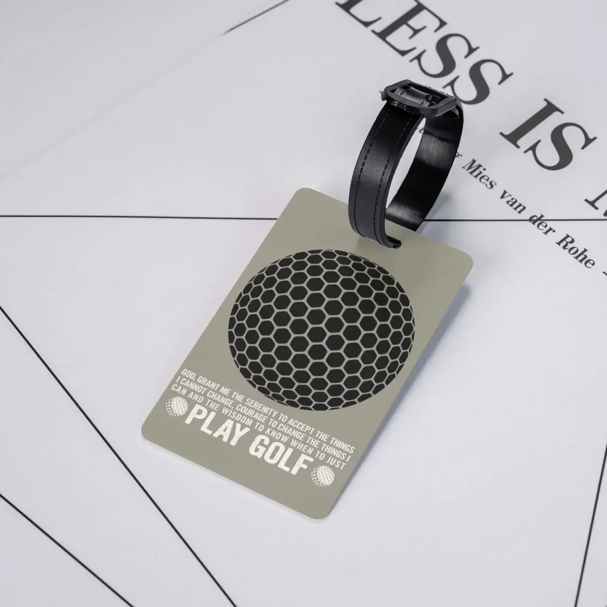 Luggage Tag Funny Golf Quote Name Card Privacy Cover ID Label for Travel Bag Suitcase
