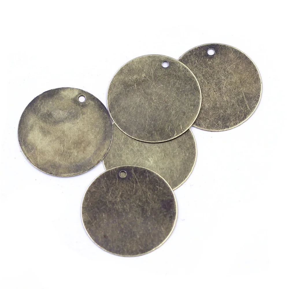 dots curved metal rondelle beads 6 9x6 9mm 450pcs antique bronze spacers jewelry findings diy l703 30Pcs Stamping Tag Filigree Wraps Bronze Tone Round Alloy Blank Bag Decoration Ornament Jewelry DIY Findings 20mm(6/8)