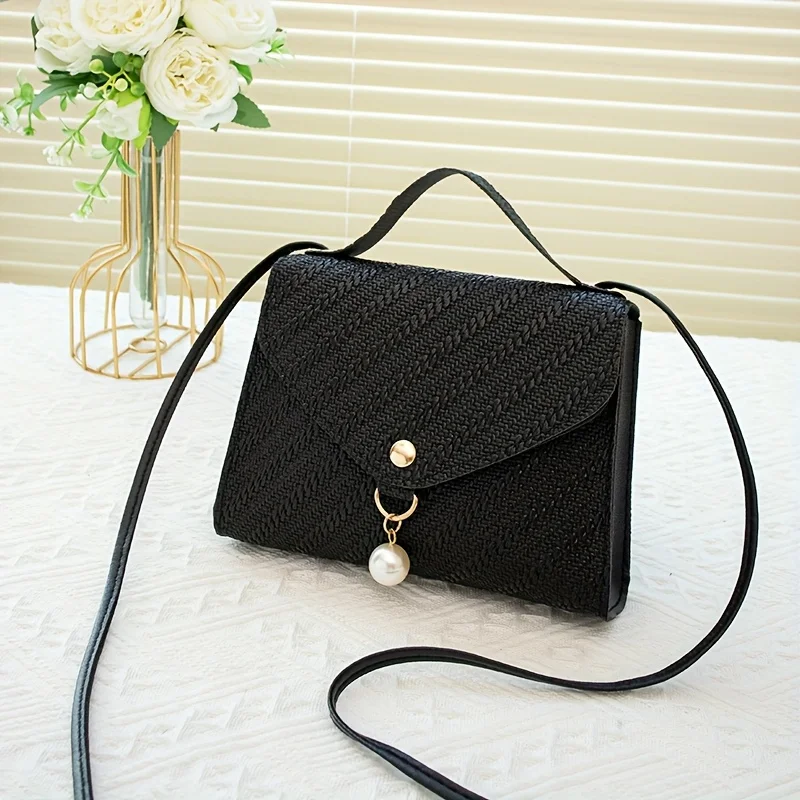 Borsa a tracolla da donna con perline e tracolla regolabile_voghion.com
