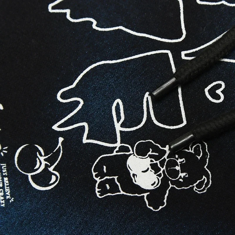 Y2k 2024 Women Zip-up Hoodie Hip Hop Streetwear Graffiti Print Heart Letter Bear Print Sweatshirt Autumn Harajuku Punk E-girl