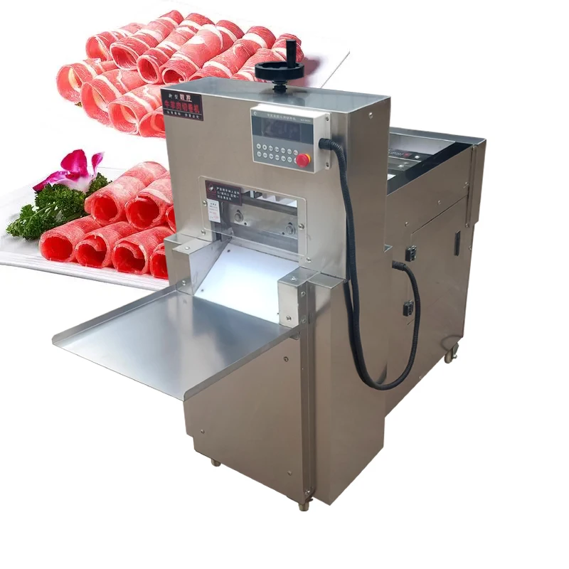 

Stainless Steel CNC Double Cut Lamb Roll Machine Commercial Beef Mutton Roll Cutting Machine Electric Meat Slicer 110V 220V