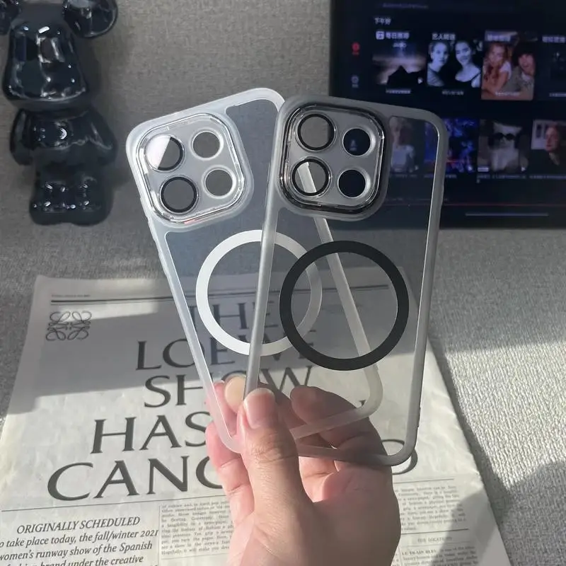 Translucent Magnetic TPU Skin-Friendly Drop-Proof Case Cover