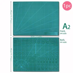 Durable Self-Healing PVC Cutting Mat for DIY & Craft Projects (60x45cm) (A2  Green-green)