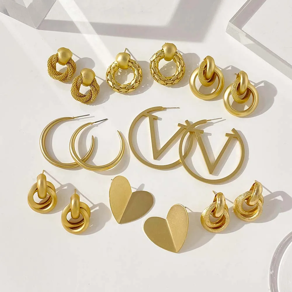 2022 New Trends V Letter Hoop Earrings For Women Stainless Steel Earrings  Punk Round Ear Jewelry Gift - AliExpress