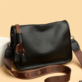 2026 Borsa a Mano di Alta Qualità per Donne, Lussuosa Borsa a Tracolla in Morbida Pelle di Mucca