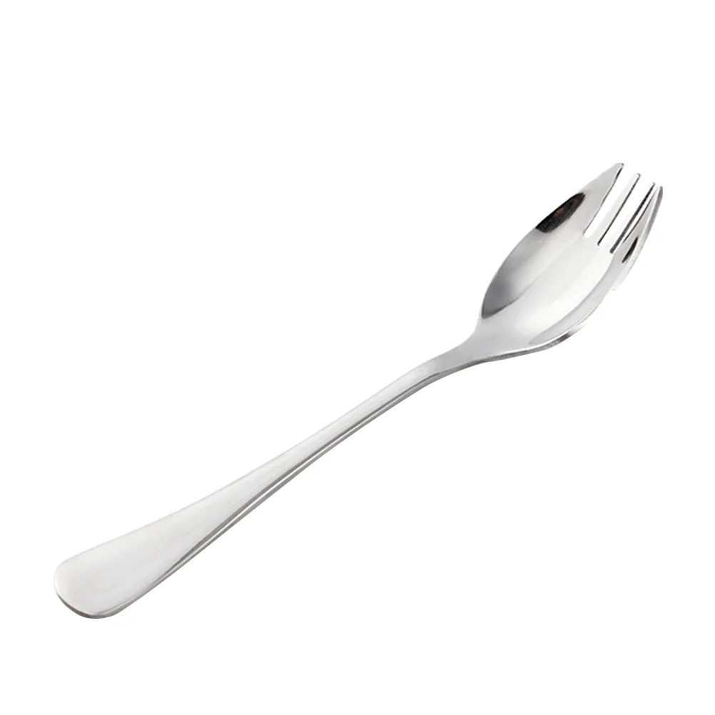 1/6 Pcs Stainless Steel Sporks Picnic Dual-purpose Spoon Instant Noodle Salad Flatware,camping cutlery,portable tableware,portable cutlery,titanium tableware