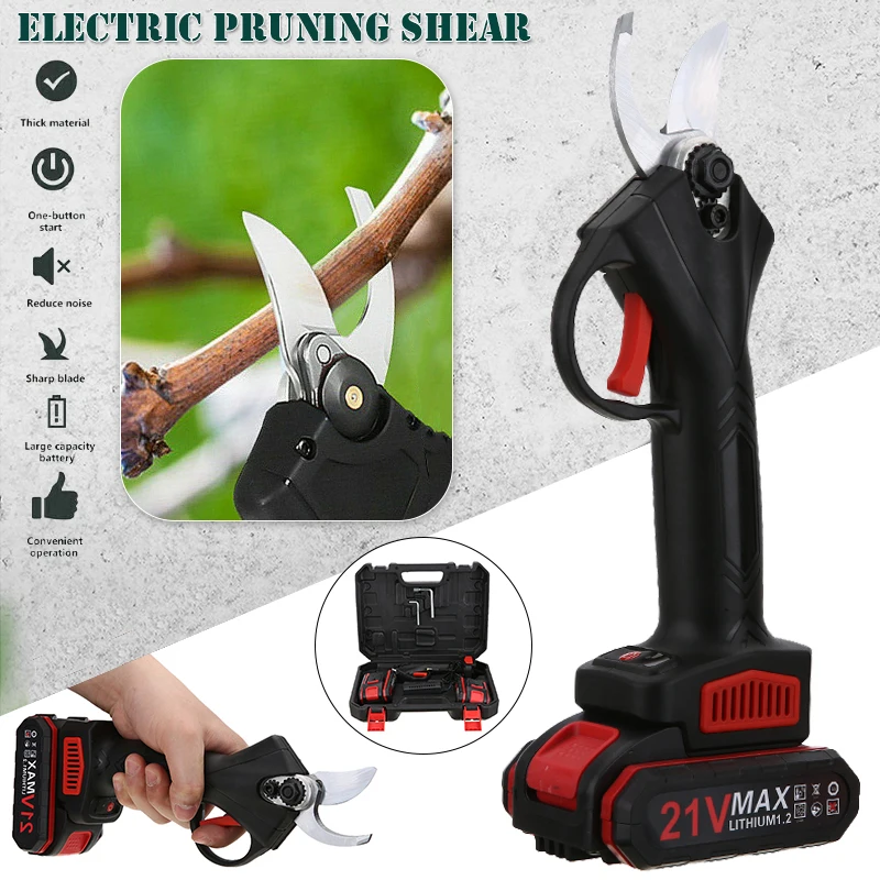 

Cordless Electric Pruning Shears Lithium-Ion Branches Scissor Rechargeable Fruit Orchards Branch Cutter Garden Tools
