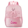 Custom Name Ballet Dance Backpack for Little Girls Ballerina Bag for Dance Personalized Toddler Dance Bag Gymnastics Storage Bag 1