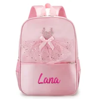 Custom Name Ballet Dance Backpack for Little Girls Ballerina Bag for Dance Personalized Toddler Dance Bag Gymnastics Storage Bag 1