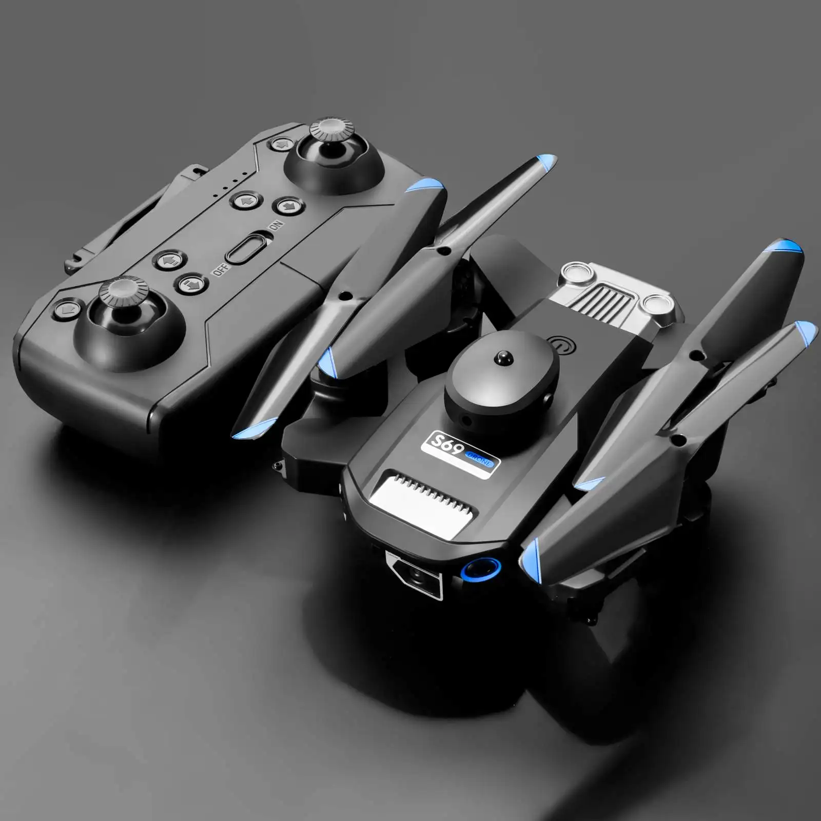 S69 WIFI FPV RC Drone with 4K 480P Dual Camera Obstacle Avoidance