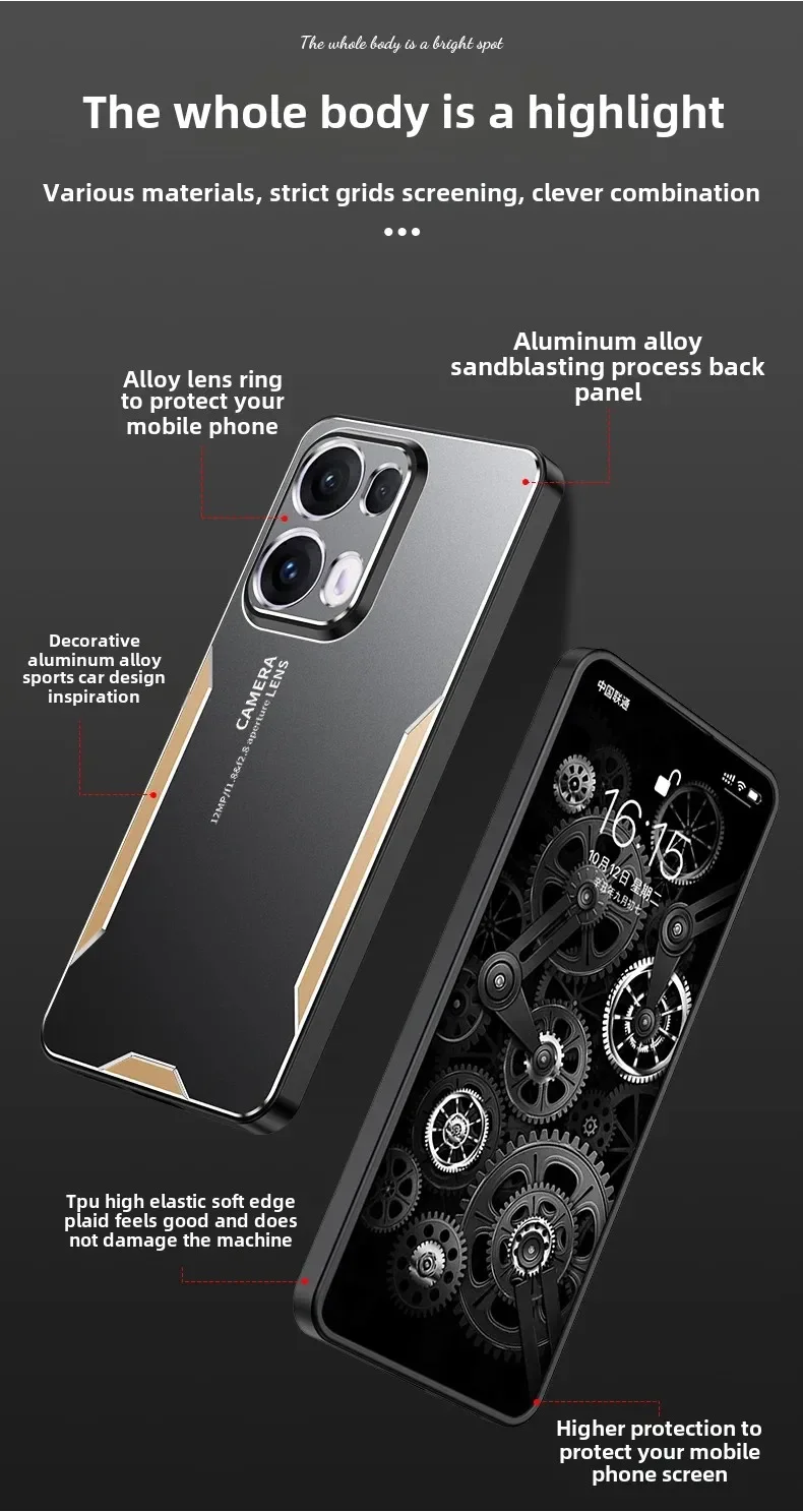 Premium Aluminum Alloy Matte Metal Shell Shockproof Phone Case