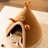 Dog Nest Warm Dog Bed Four Seasons Universal House Type Triangle Tent Closed Cat Nest Dog House Cat Mat Dog Mattress  Cat Bed 3