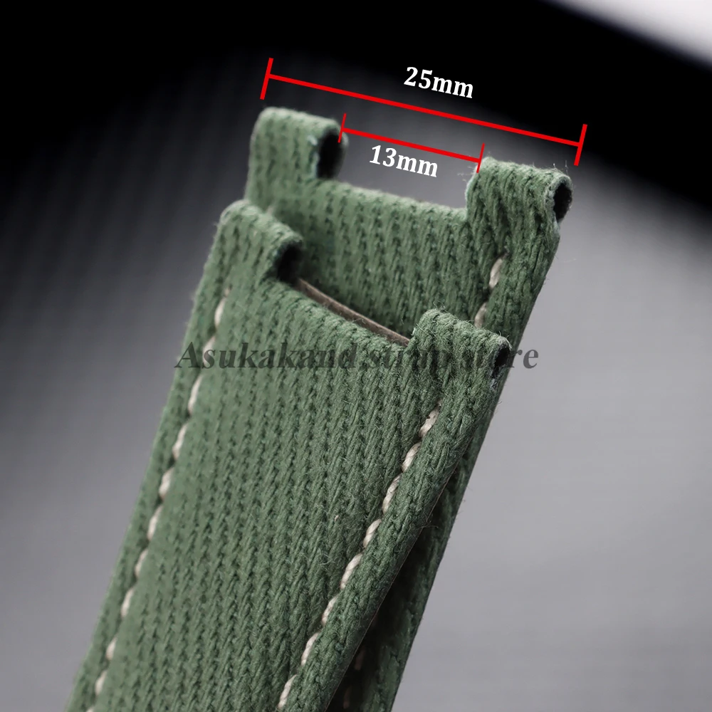 Elegant Nylon Leather Watch Strap with Concave Interface - Unisex Bracelet