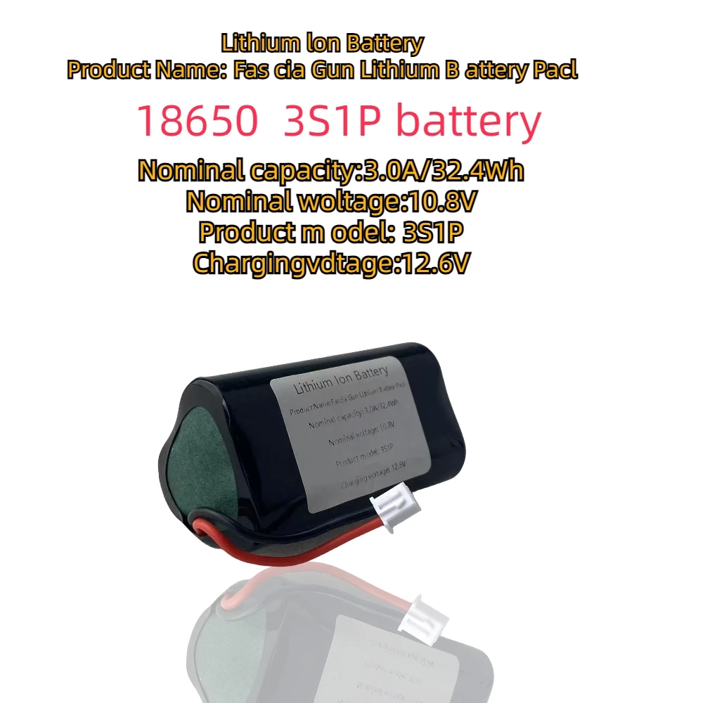 

High quality 3p1s 10.8v 3000mAH lithium battery suitable for fascia gun battery