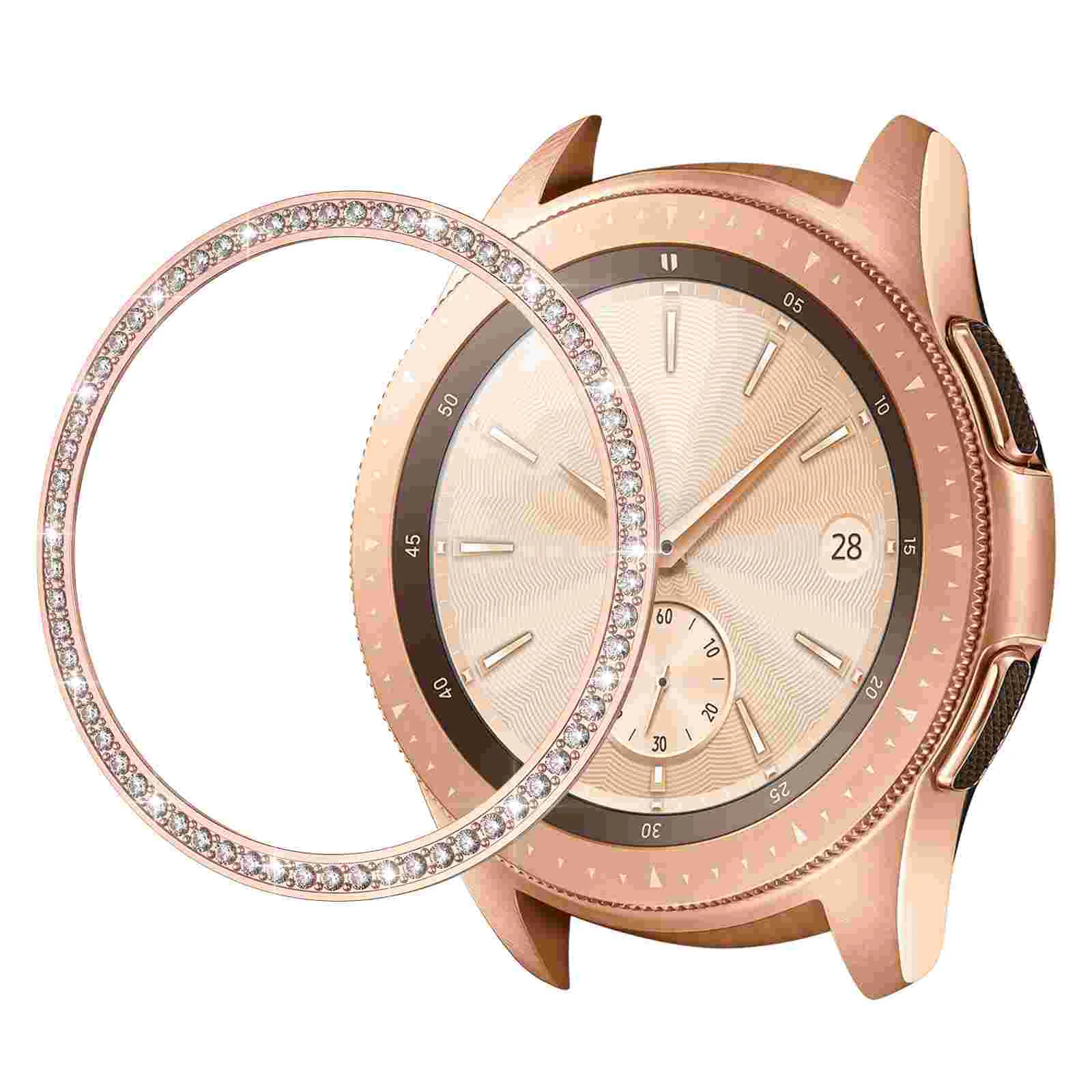 

Anti Scratch Watch Bezel Alloy Accessories Rhinestone Cover Adhesive Frame Ring