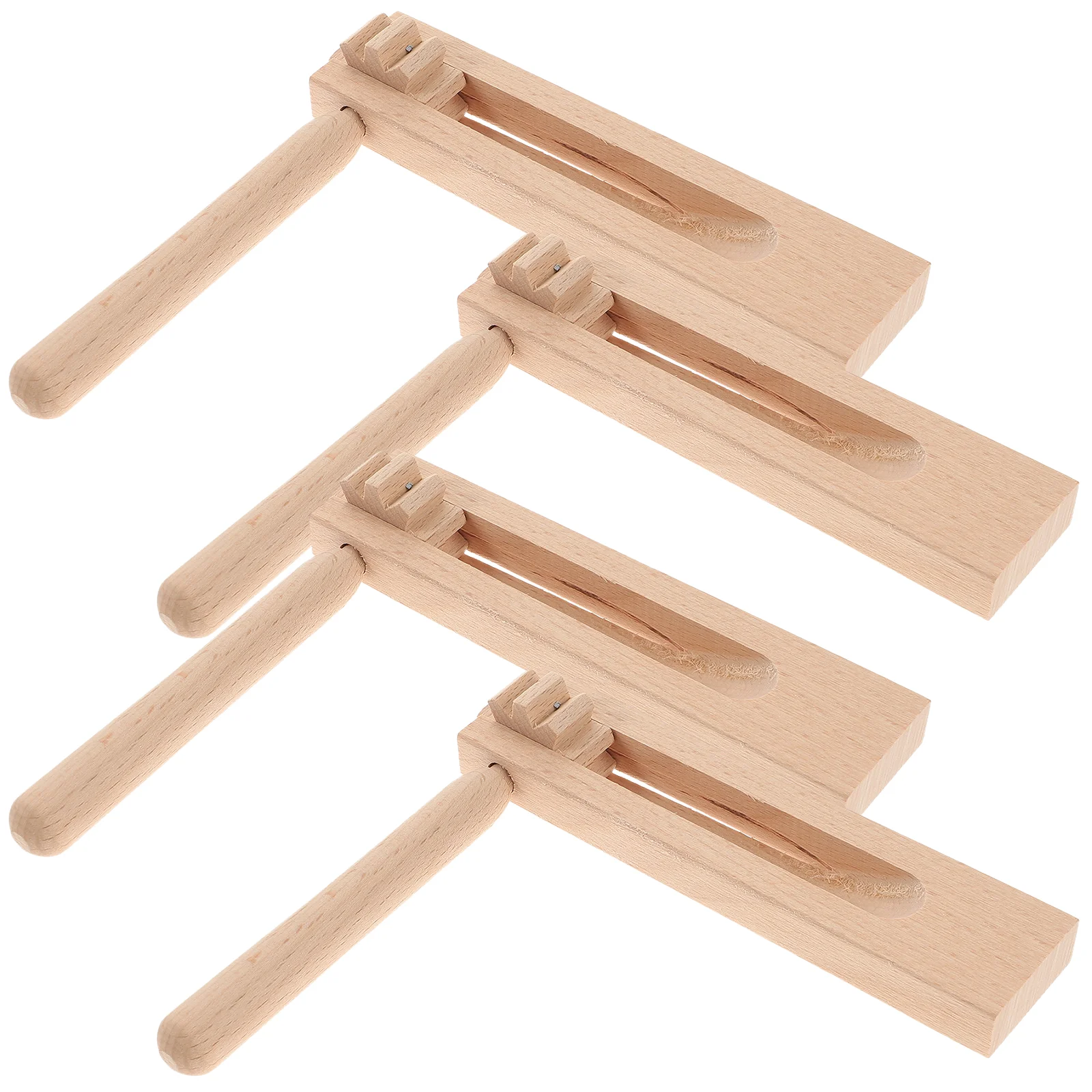 4 Pcs Toy Vocalize Soundboard Child Ratchets Kids Musical Instruments Childrens Toys Wooden Castanets
